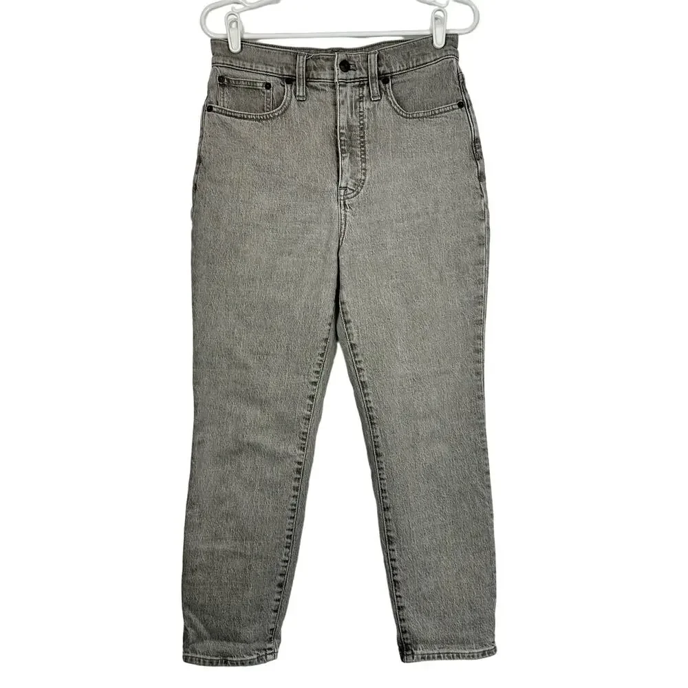 Madewell The Mom Jean Grey Wash Size 28